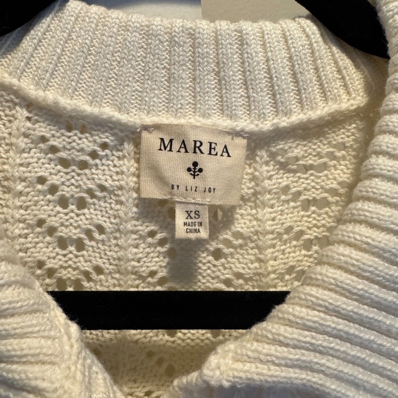 NWT Marea Pointelle short sleeve polo ivory - Picture 4 of 4